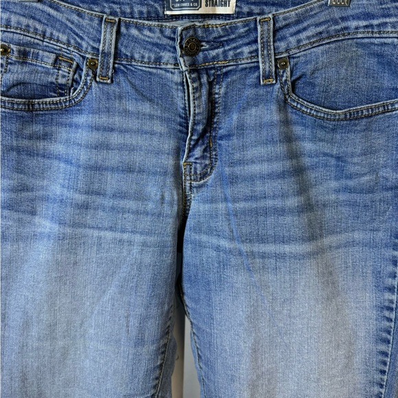 Signature Levi Strauss Sz 10‎ Long Mid Rise Straight Jeans Medium Wash - Picture 2 of 10
